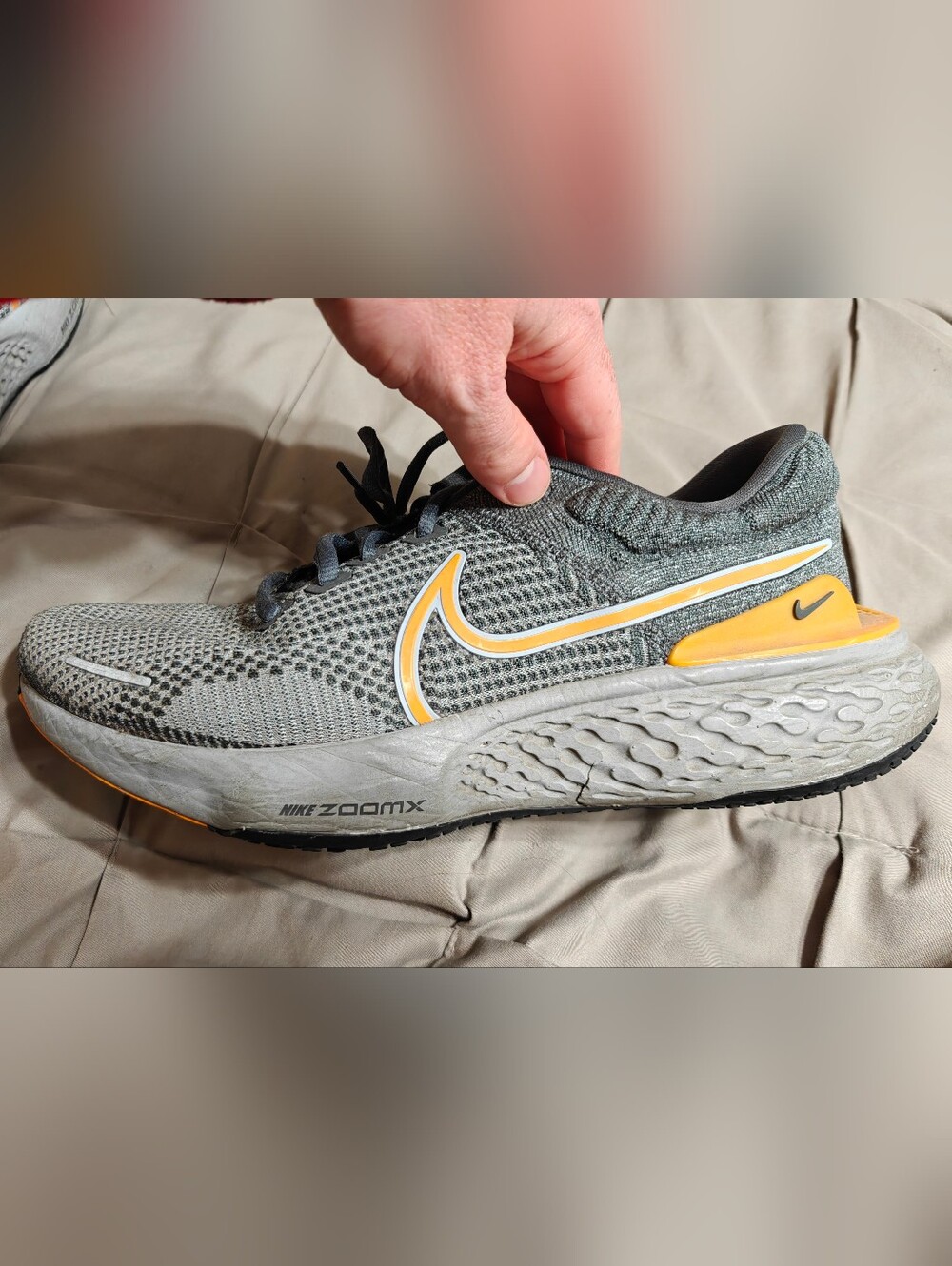 Nike Black and Orange Zoomx Invisible Run FK 2
